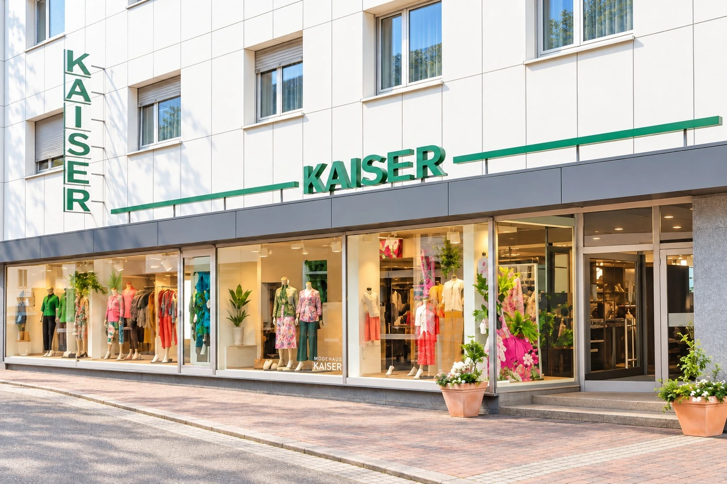 Modehaus Kaiser in Hanau-Großauheim von außen